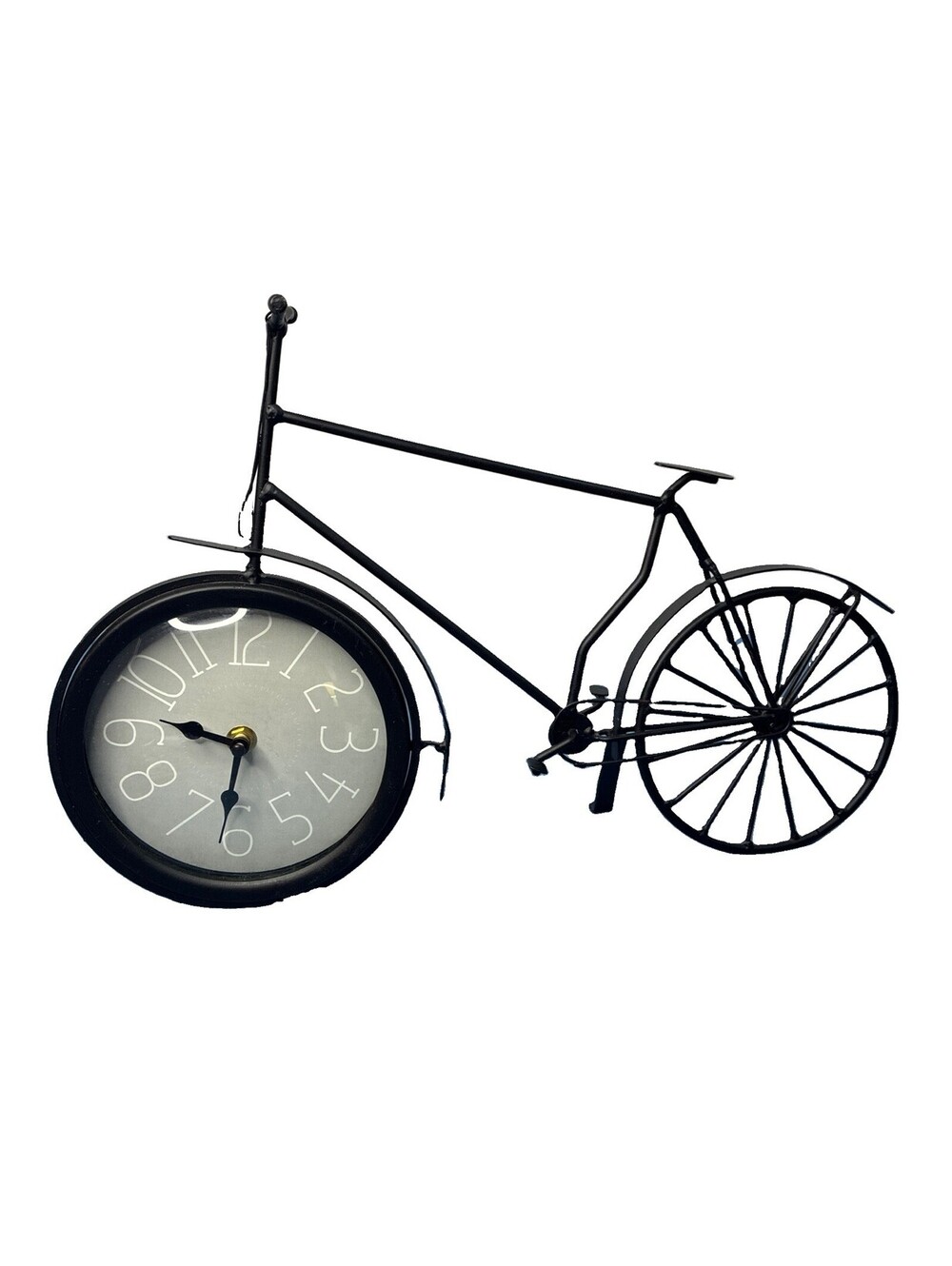 Metal Bicycle Table Clock In Working Condition
